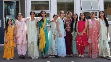 11 ATS students who are part of the Bhangra Dance Team