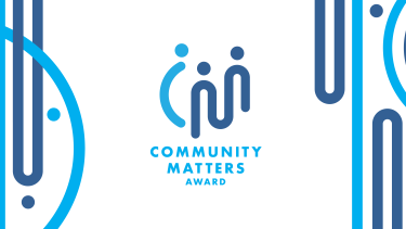 Community Matters Award 2024 Design Line graphic art for "Community Matters Award"
